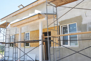 Haus in der Bauphase